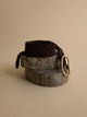 Ceinture tressée en cuir suédé