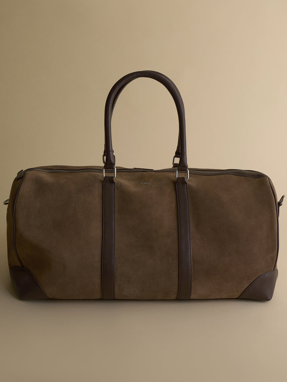 Sac de voyage en cuir business marron foncé