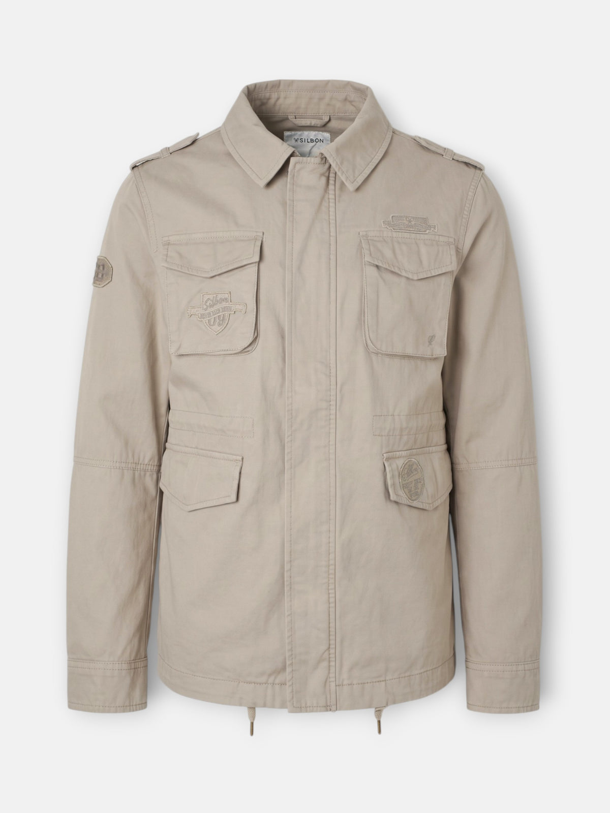 Chaqueta militar beige oscuro