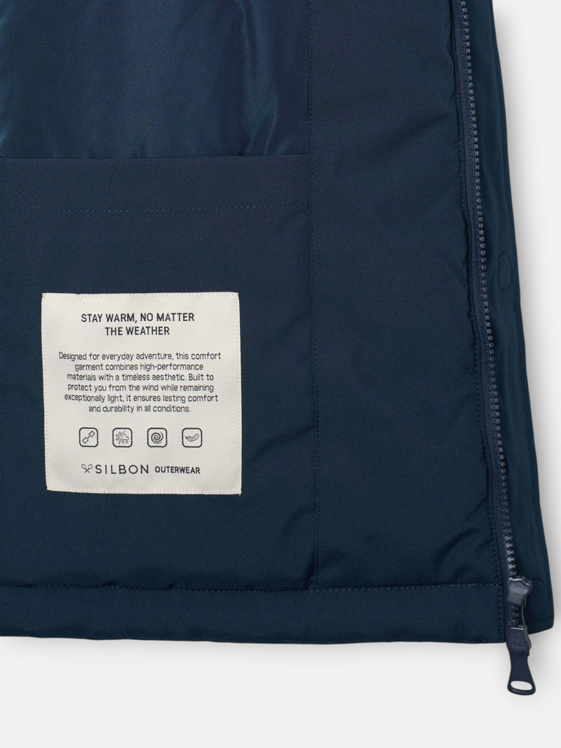 Navy blue anorak with pockets