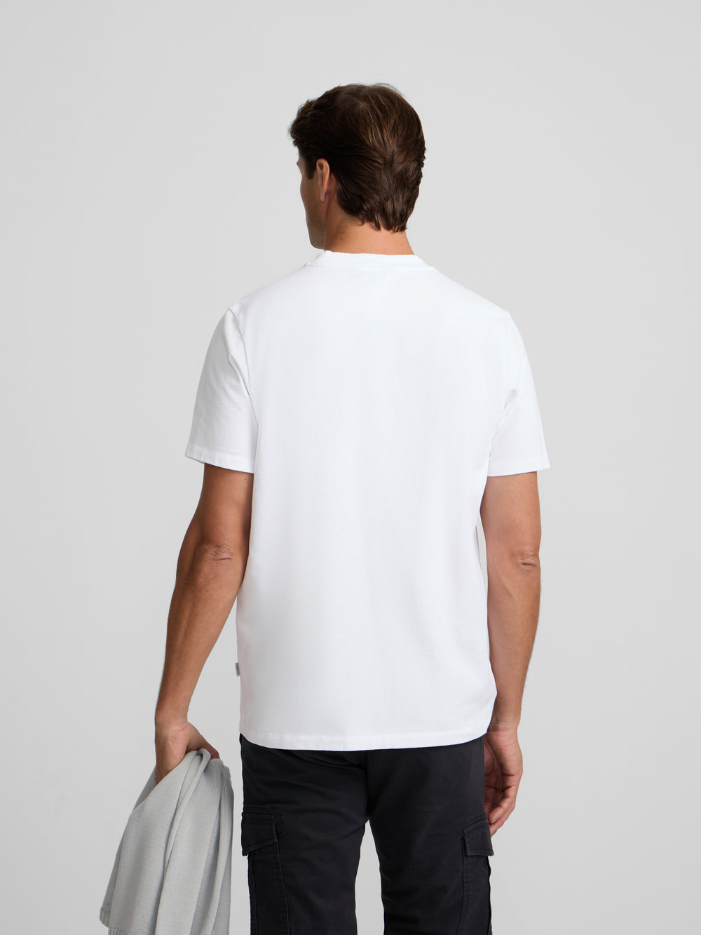 Camiseta lisa minilogo parche blanco
