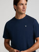 Camiseta clasica minilogo rizo azul marino