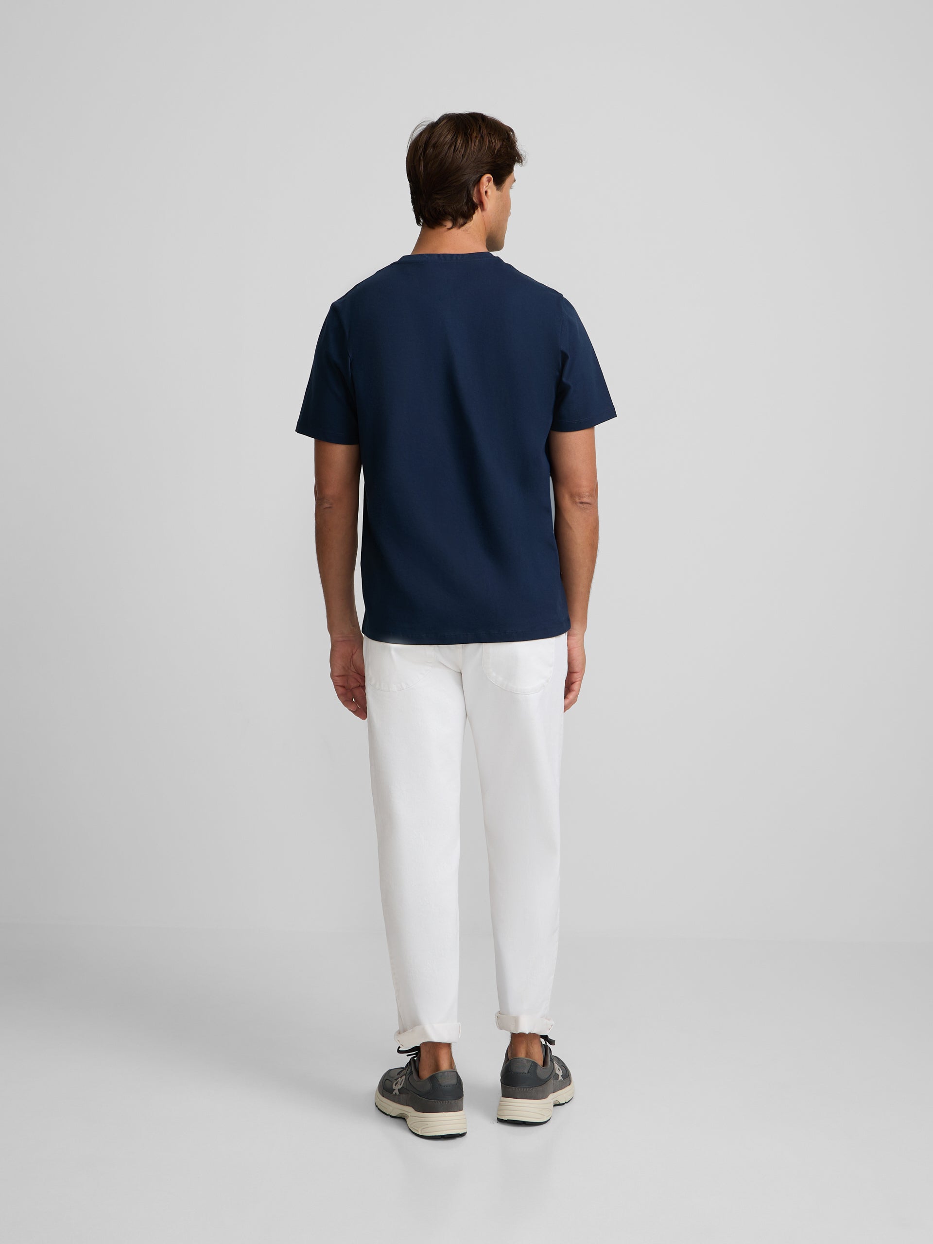 Camiseta clasica minilogo rizo azul marino