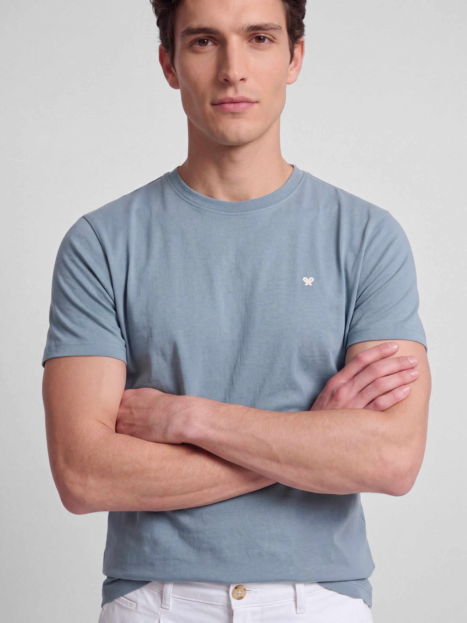 T-shirt classique minilogo bouclette pétrole