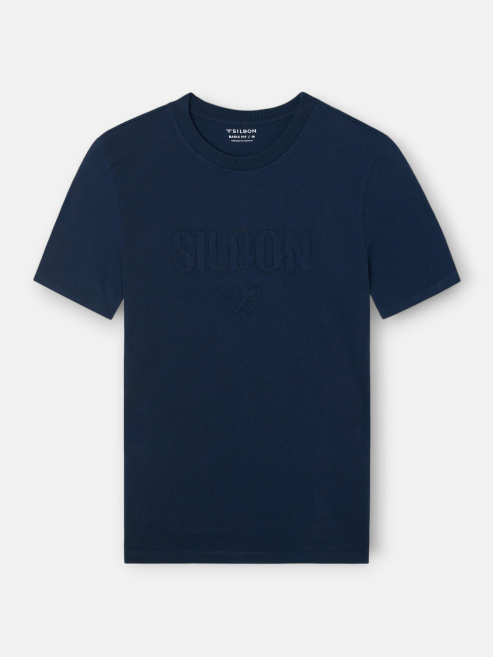 Camiseta silbon patch tono azul marino