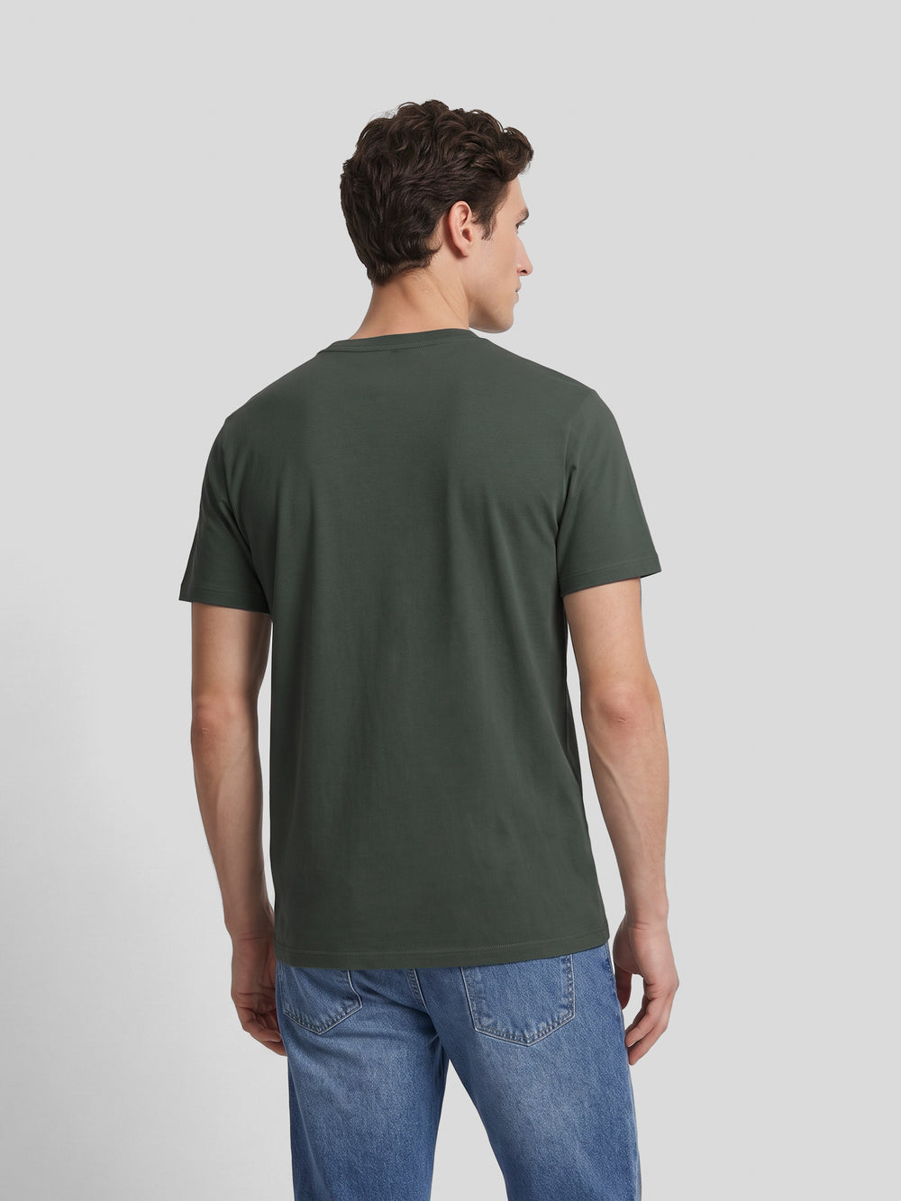 T-shirt unie minilogo patch kaki
