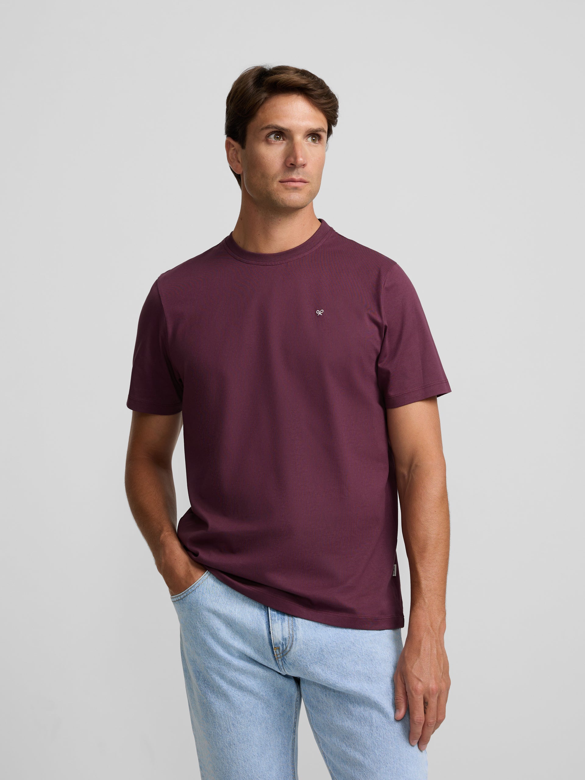 T-shirt classique minilogo bordeaux