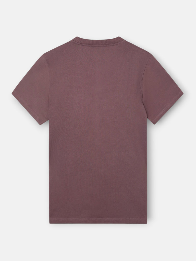 Camiseta lisa minilogo parche burdeos