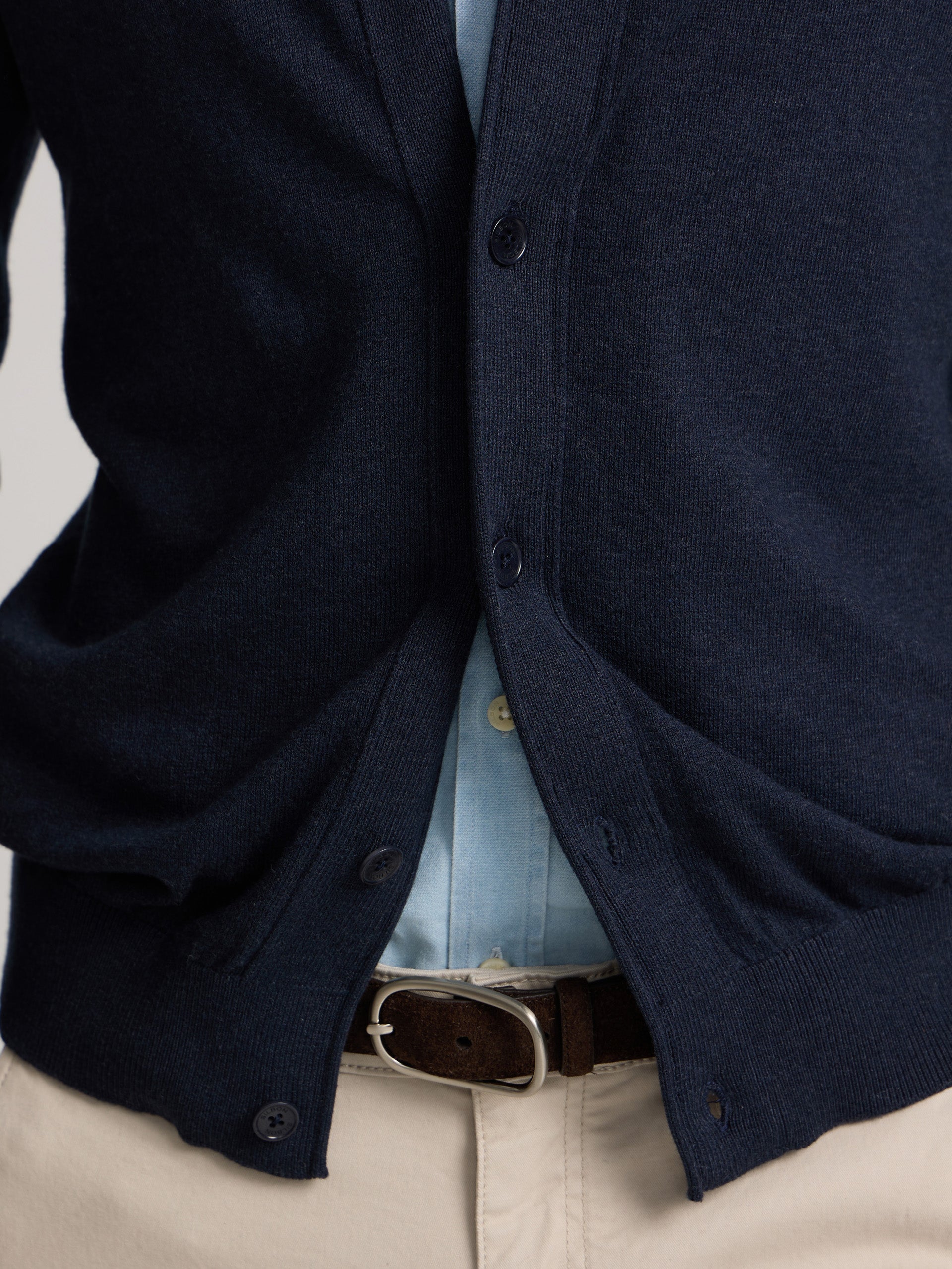 Classic navy blue cardigan