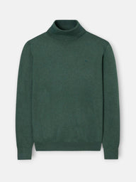 Jersey cuello vuelto verde oscuro
