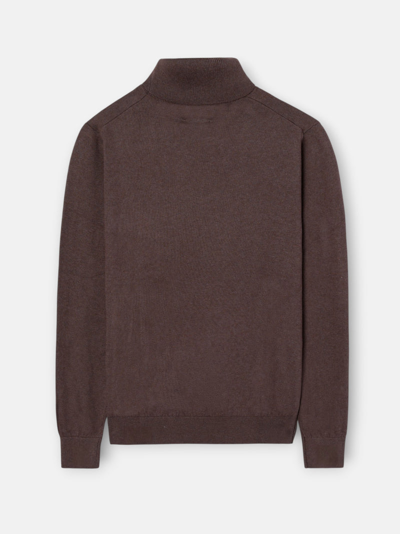 Jersey cuello vuelto marron