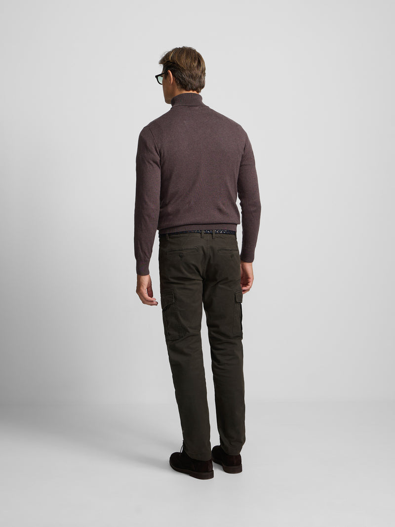 Jersey cuello vuelto marron