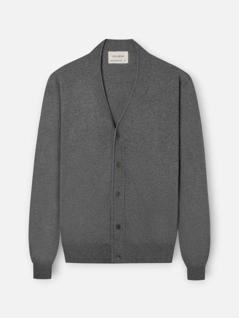 Cardigan clasico gris