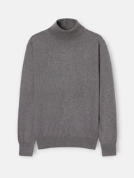 Pull col roulé gris