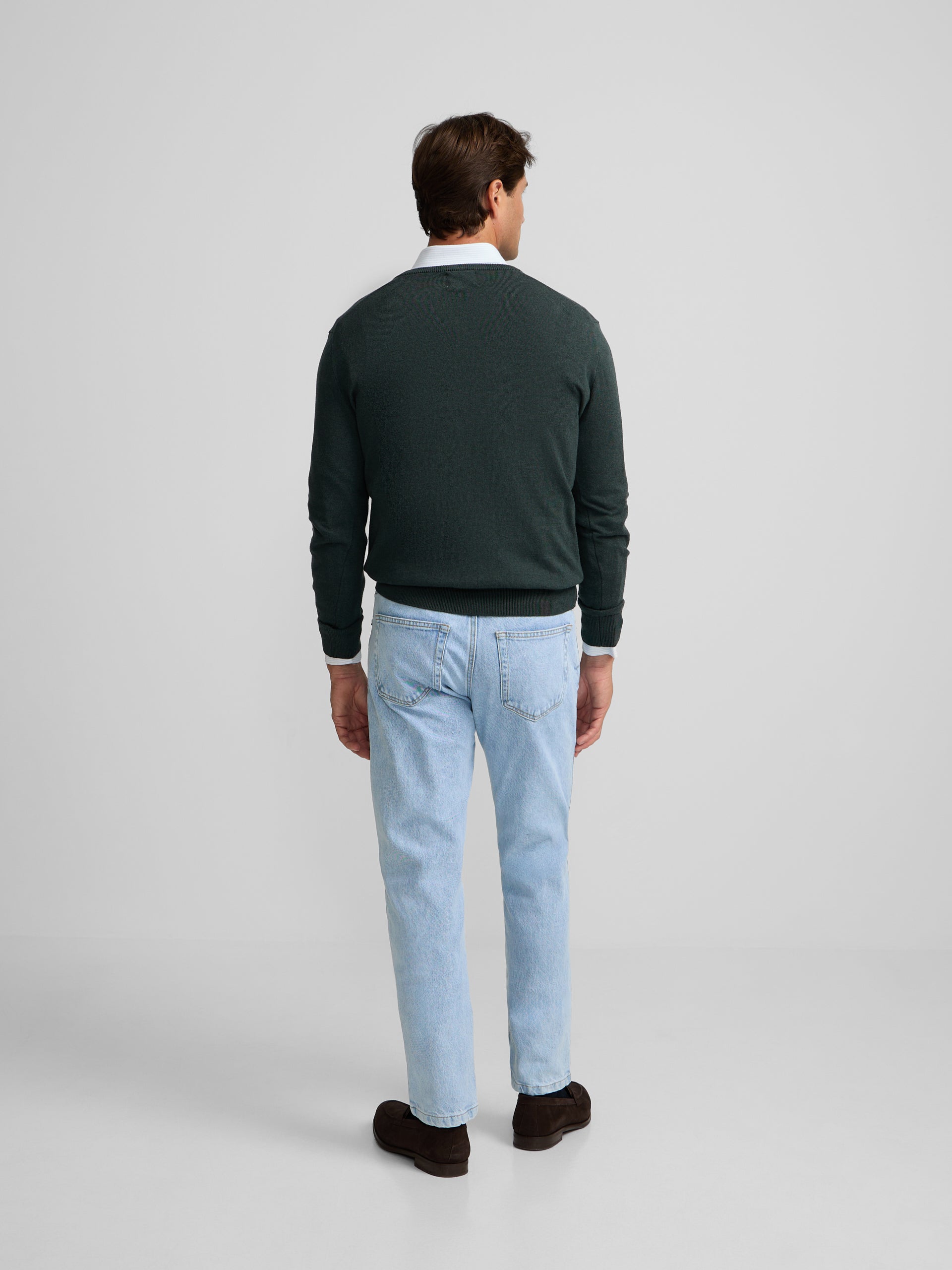 Jersey cuello pico verde