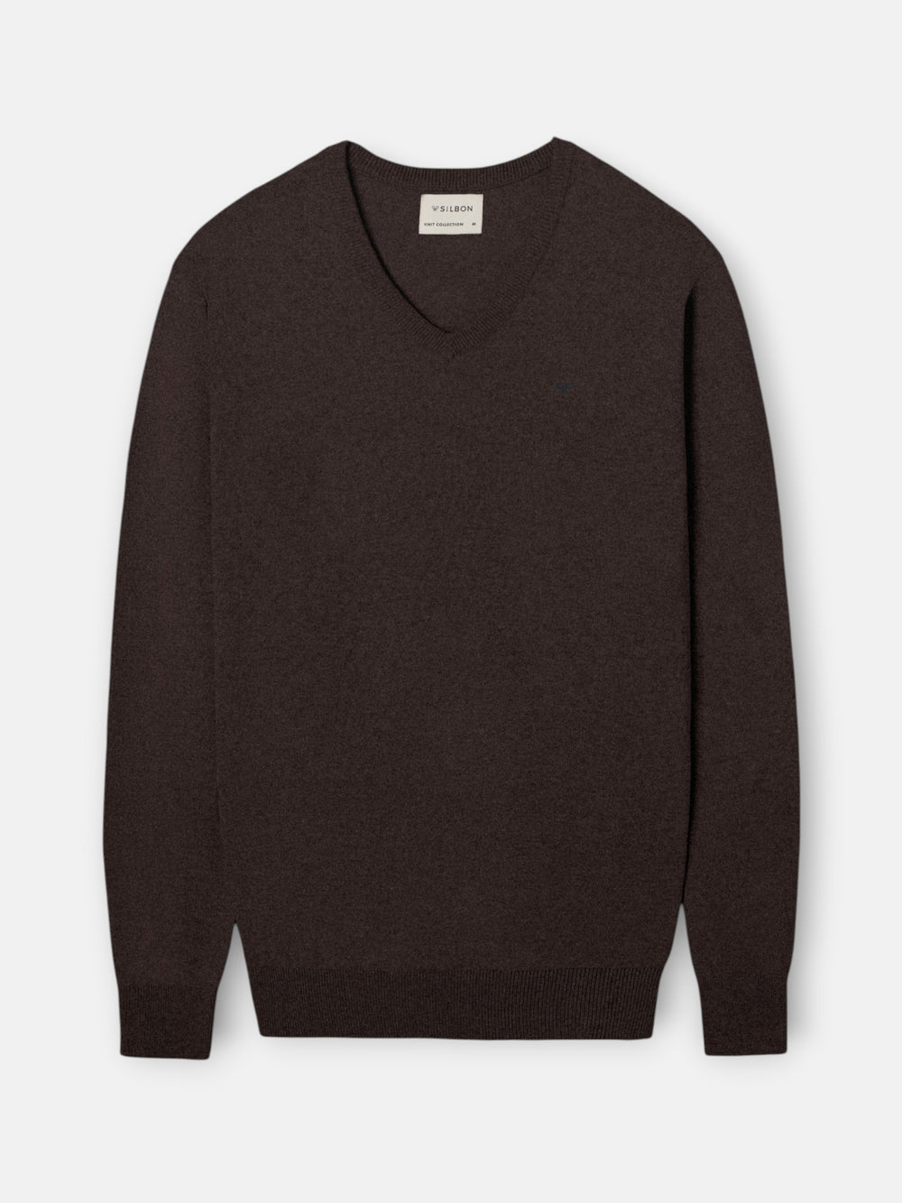 Jersey cuello pico marron