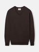 Jersey cuello pico marron