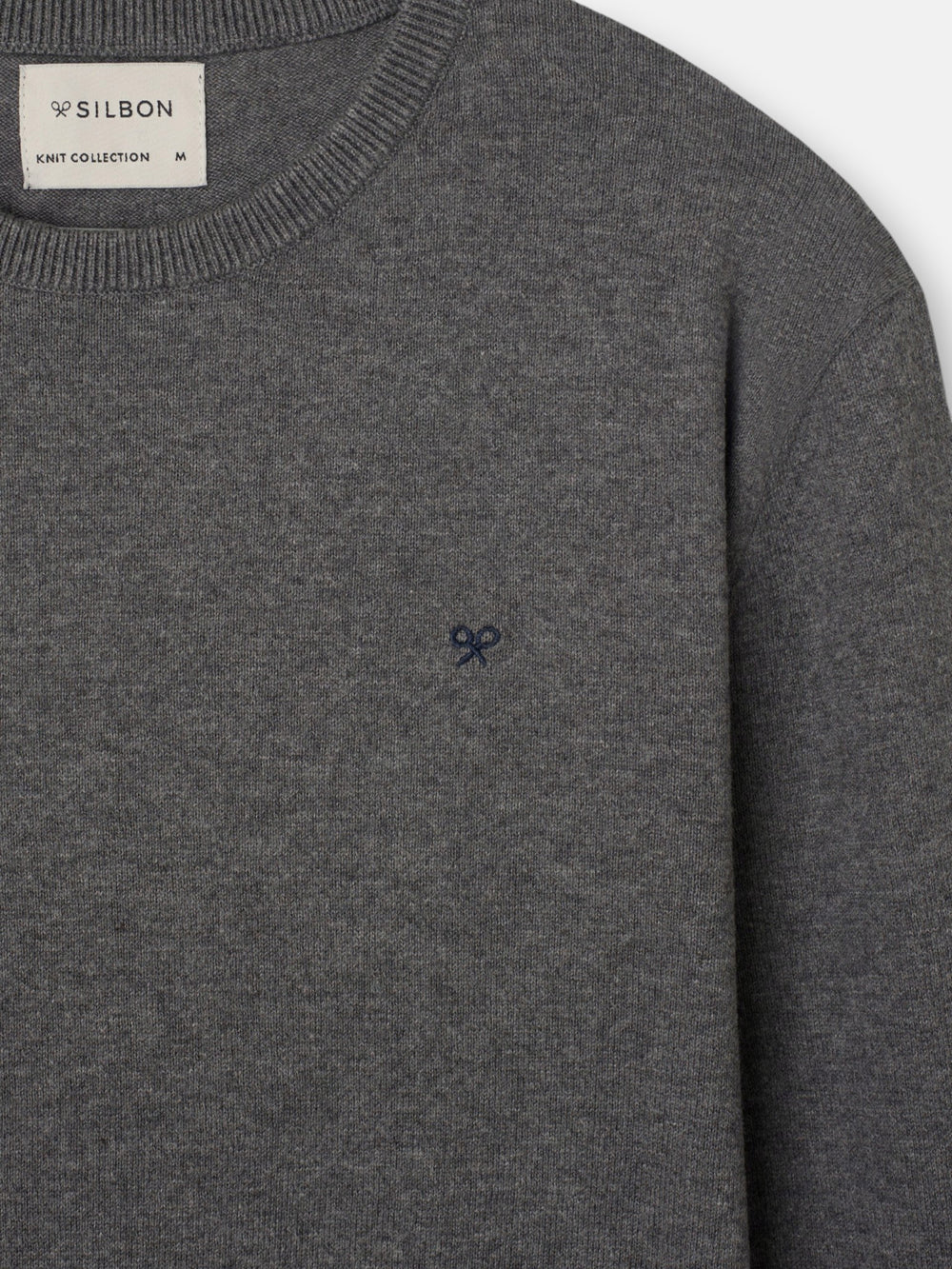 Grey crew neck sweater
