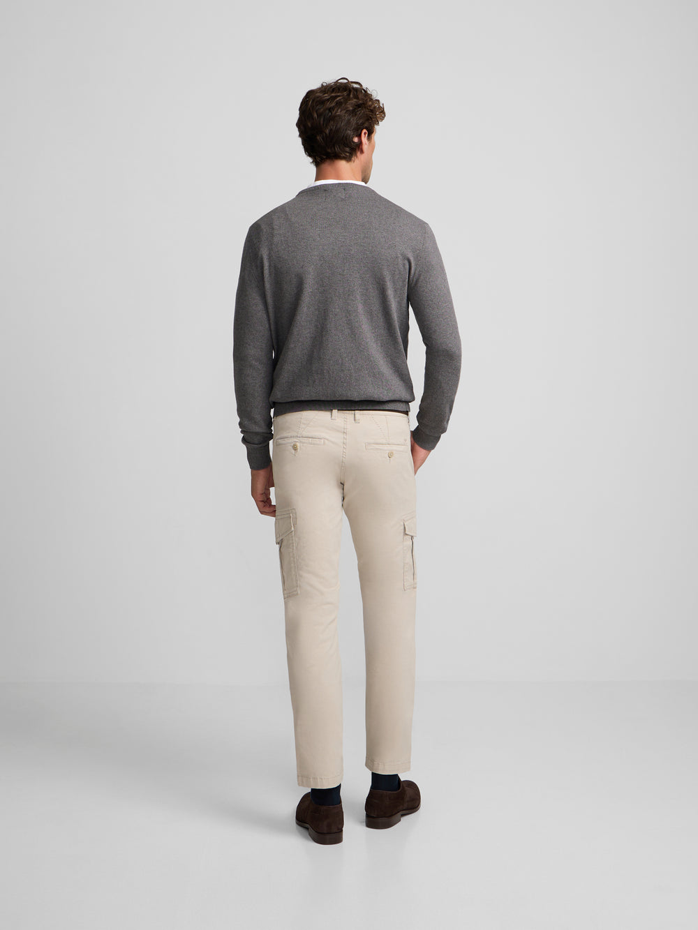 Grey crew neck sweater