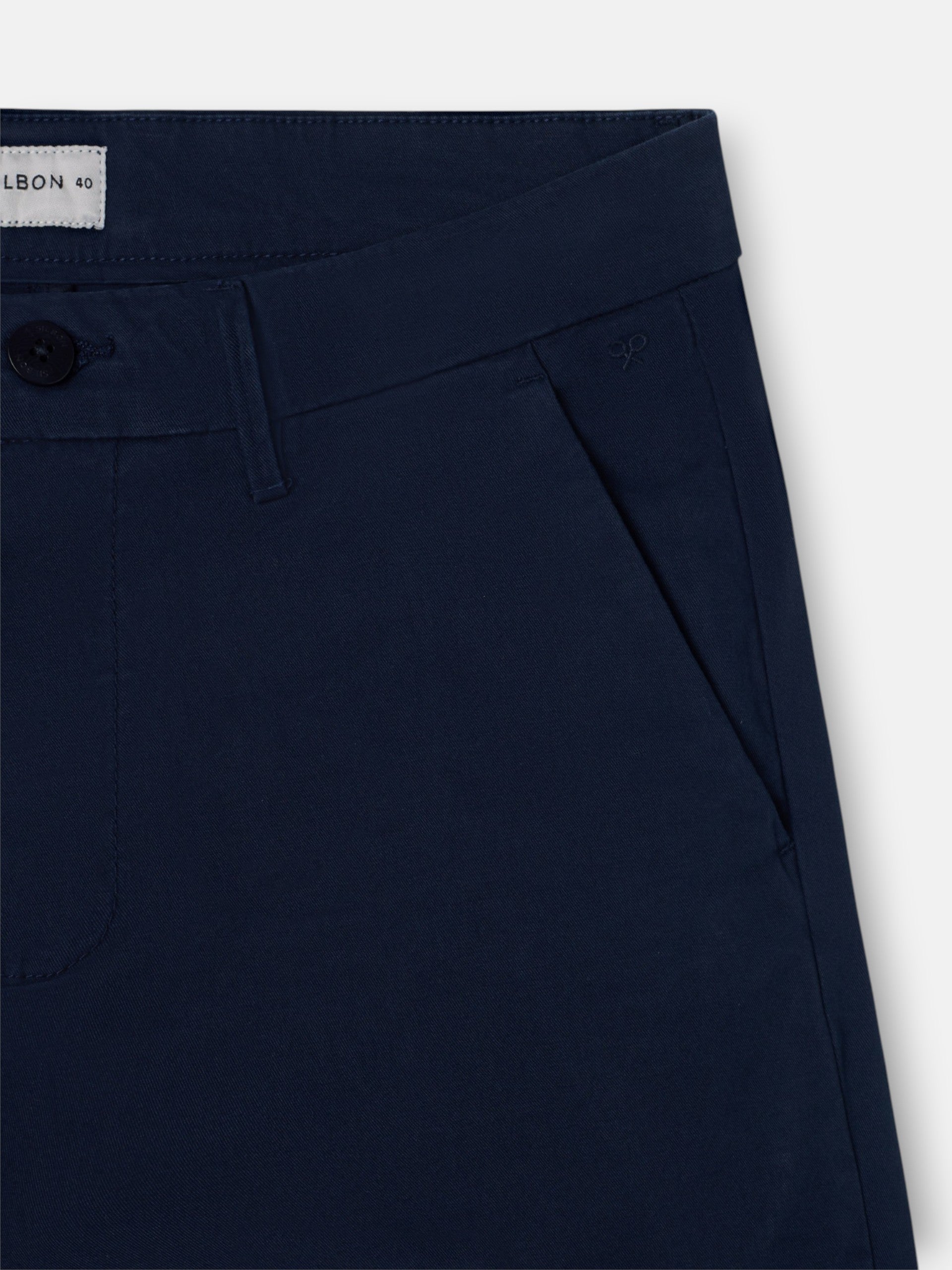 Calças chino desportivas azul-marinho