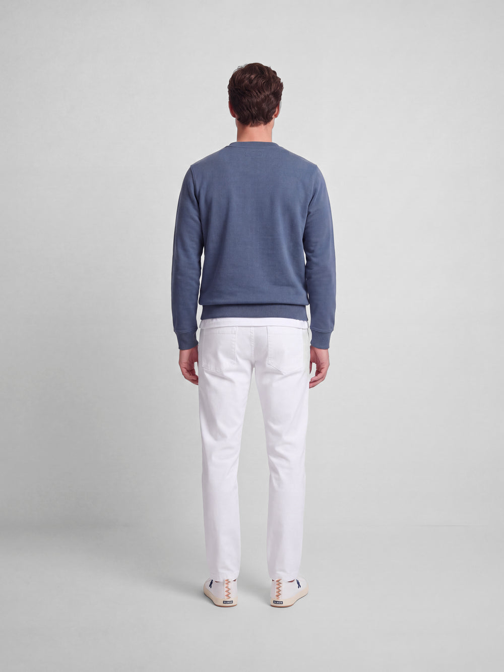 Sweatshirt clássica com logótipo em relevo petróleo
