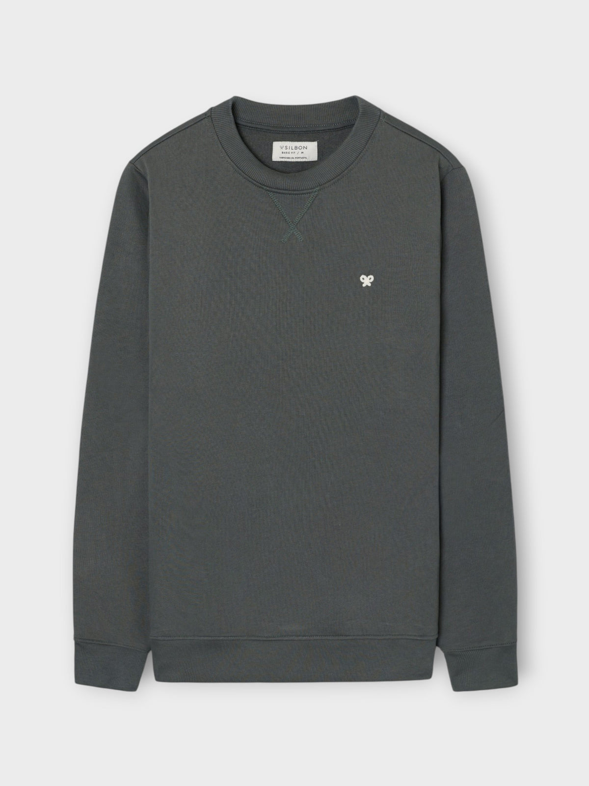 Sudadera lisa minilogo rizo khaki