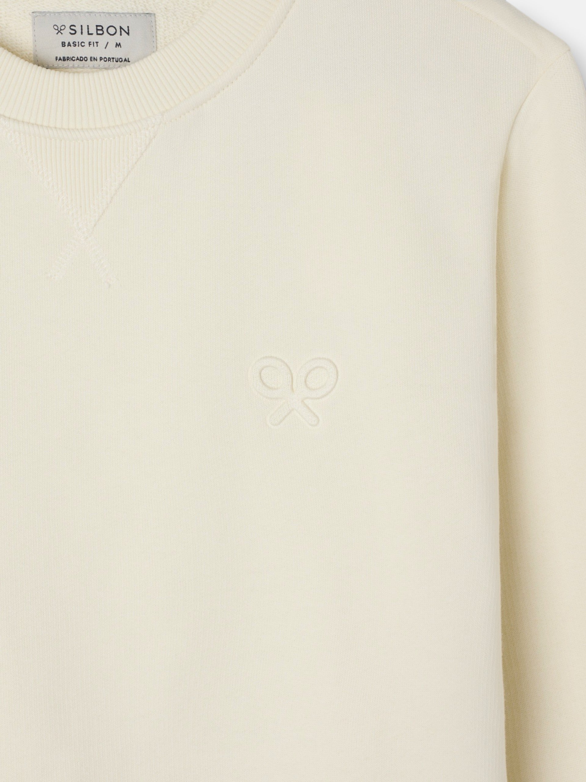 Sweatshirt raquete relevo creme