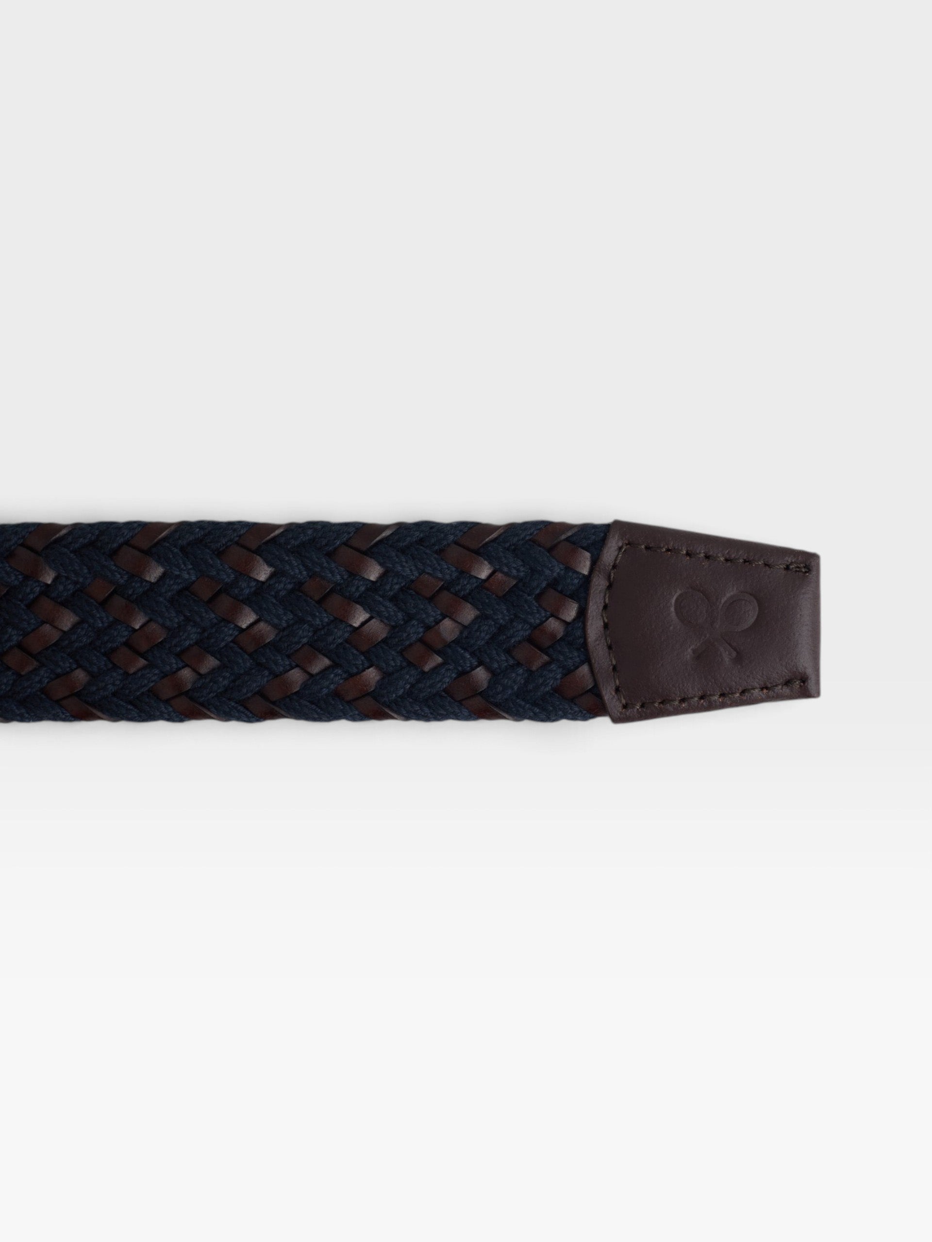 Ceinture tressée avec détail en cuir