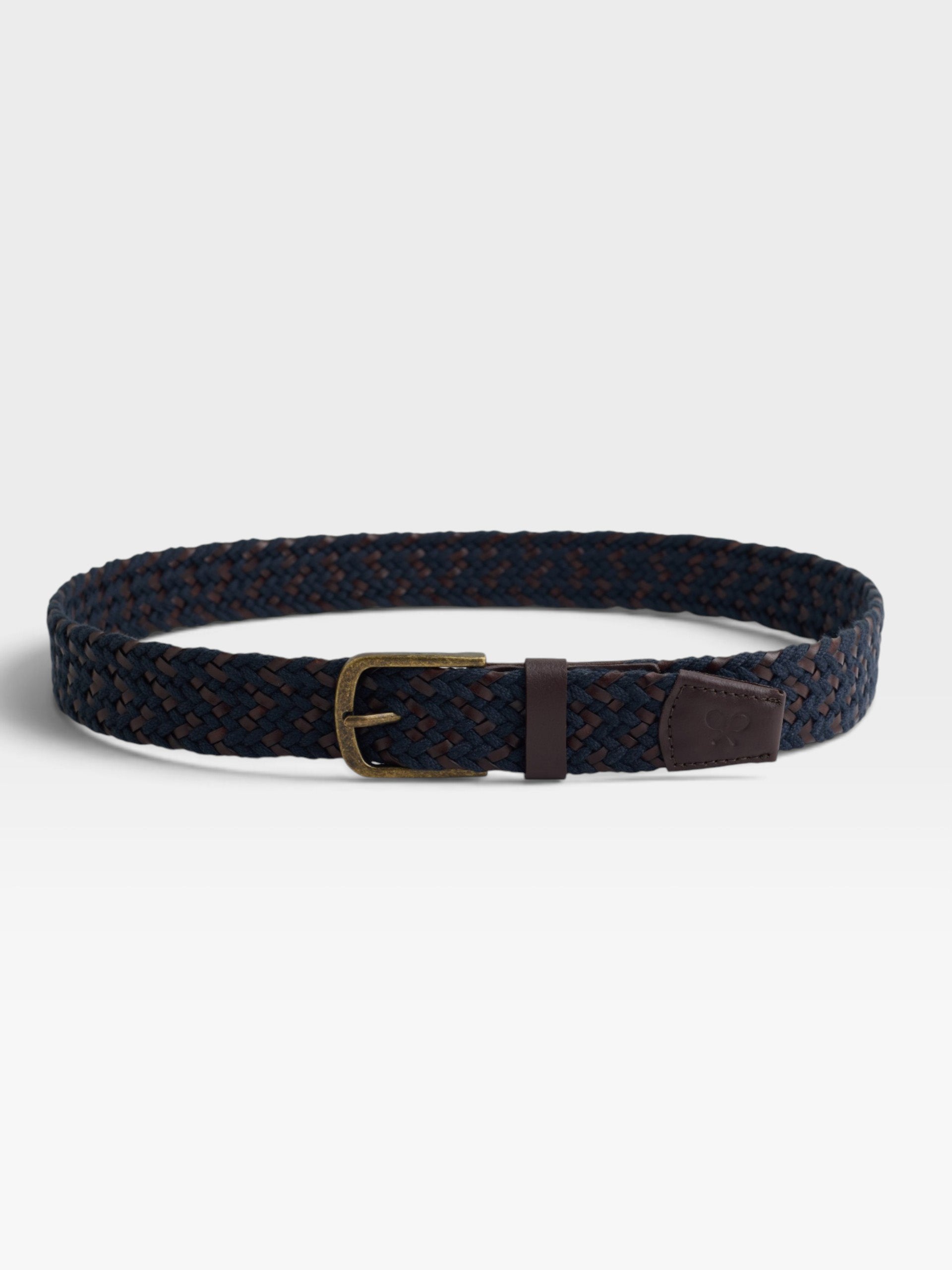 Ceinture tressée avec détail en cuir