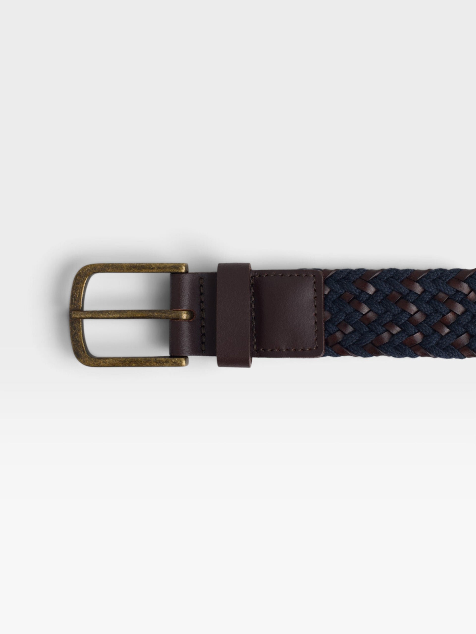 Ceinture tressée avec détail en cuir