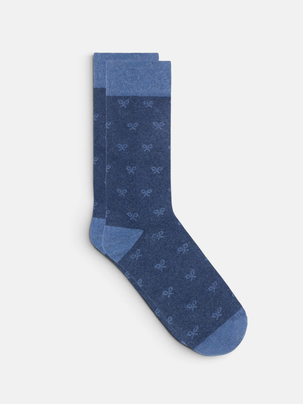 Chaussettes bleu marine à motifs raquettes