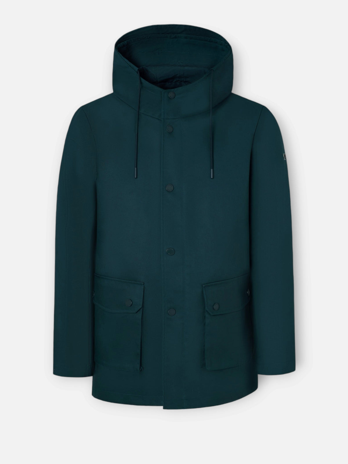 Green pocket parka