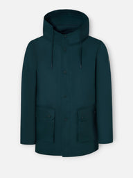 Green pocket parka