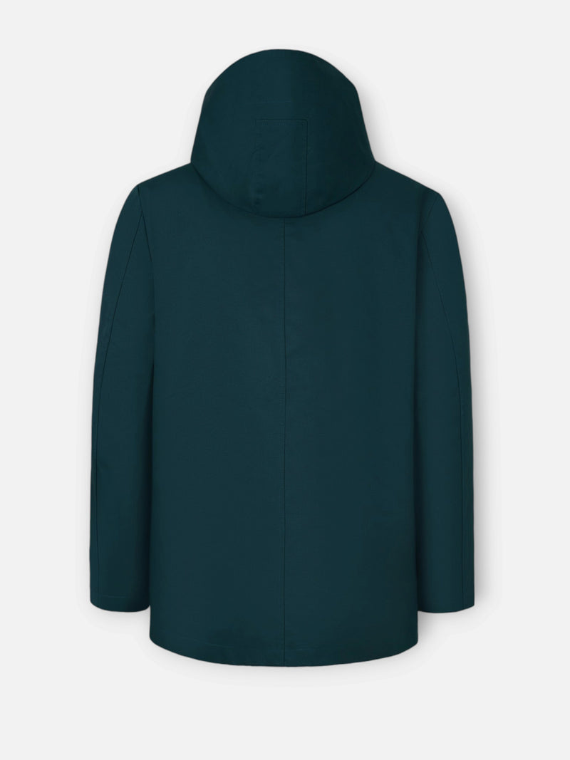 Parka com bolsos verde