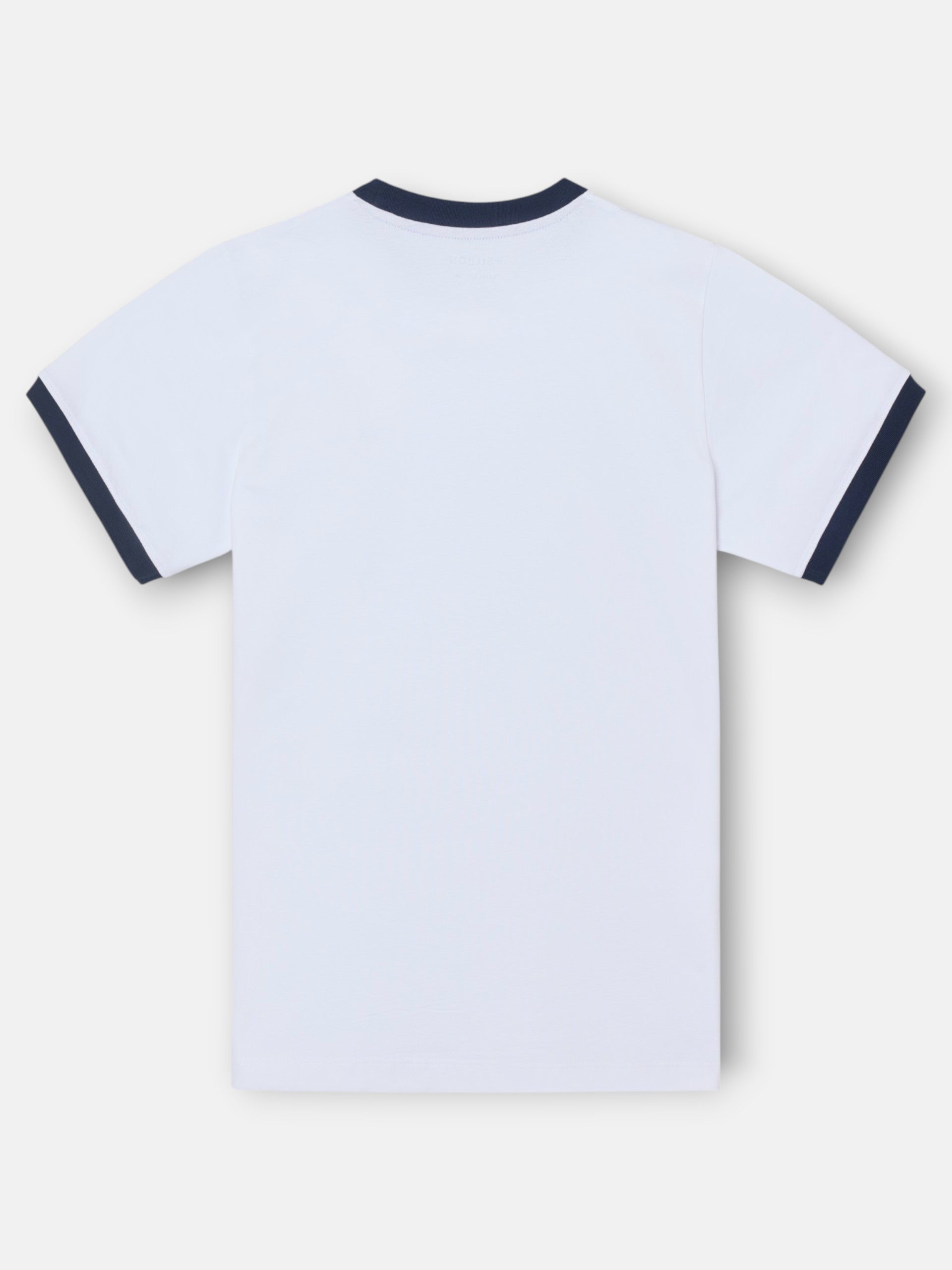 Camiseta ribs contraste rizo blanca