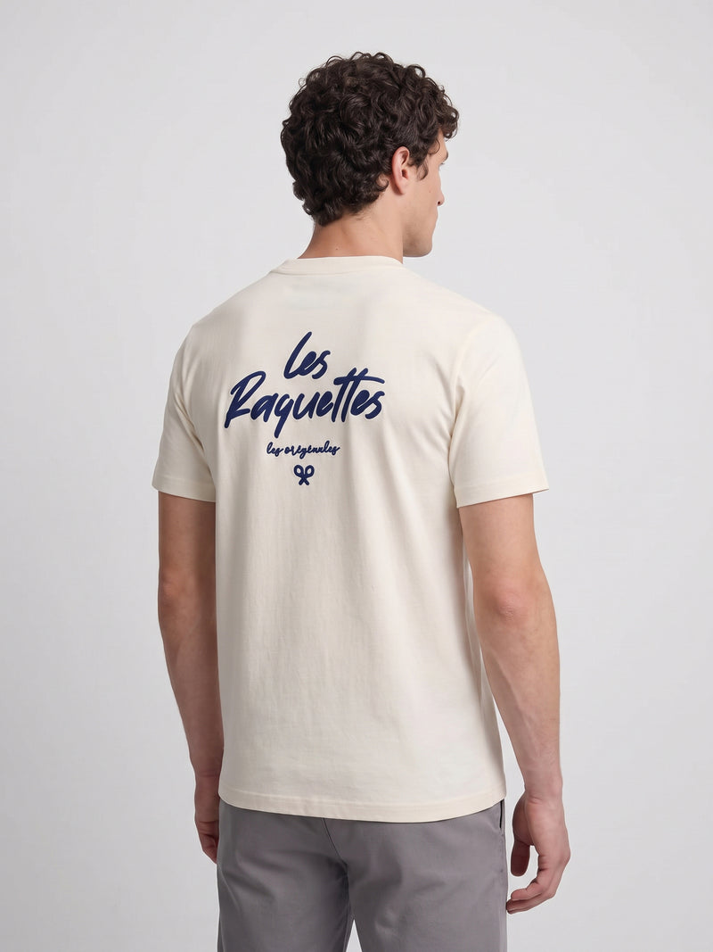 Camiseta les raquettes crema