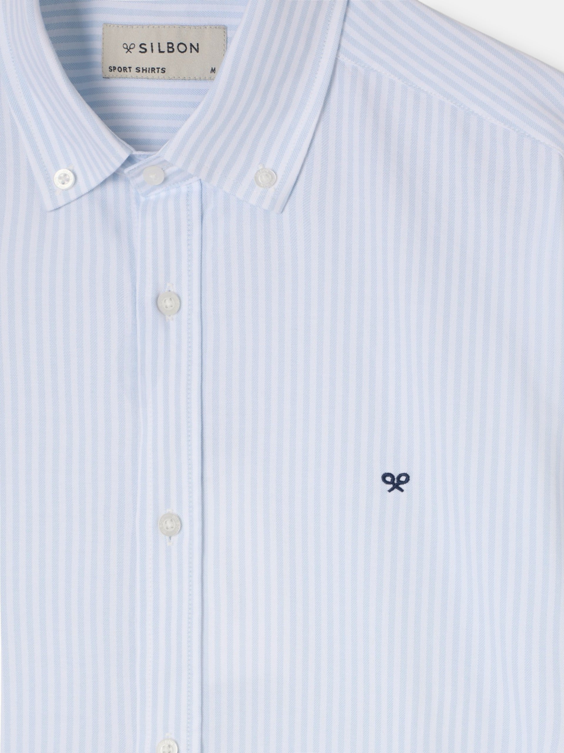 Camisa sport oxford raya media celeste
