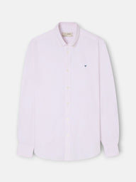 Chemise sport oxford à rayures roses