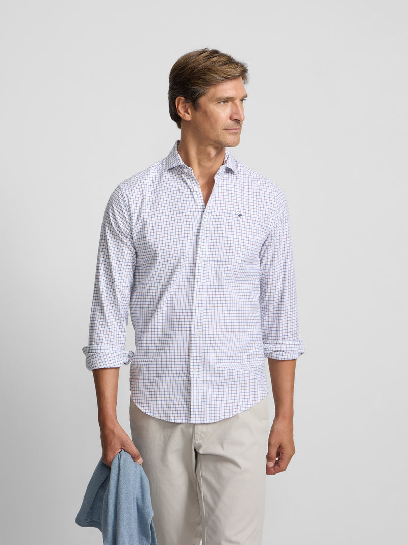 Camisa sport warm xadrez castanho