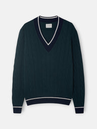 Green college sweater