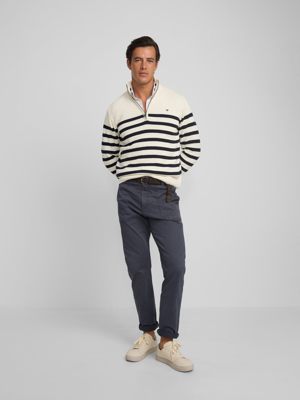 Pantalon sport cruise bolsillo parche azul oscuro