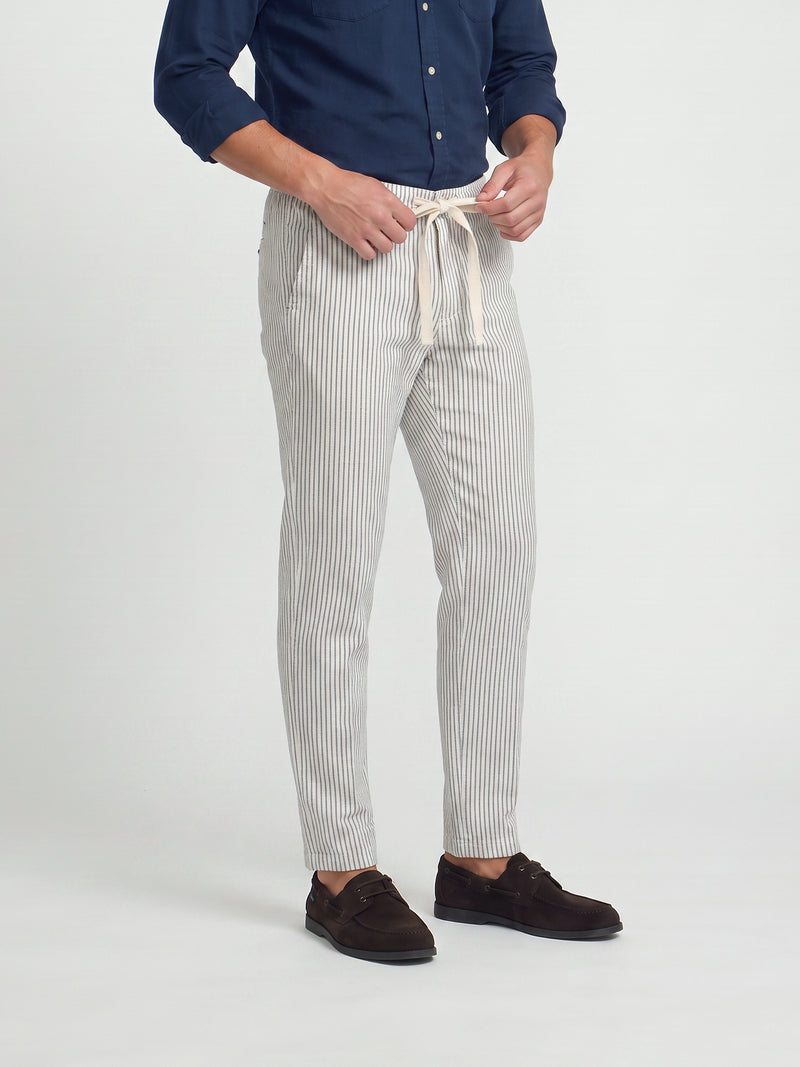 Sport cruise trousers with blue stripes