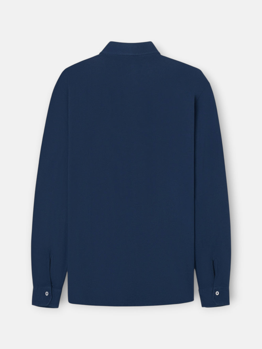 Navy blue long sleeve chevron polo