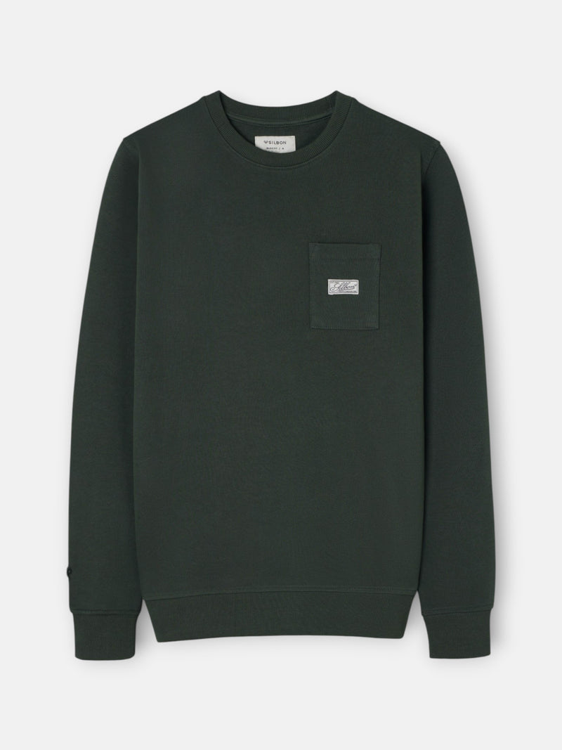 Sudadera bolsillo etiqueta khaki