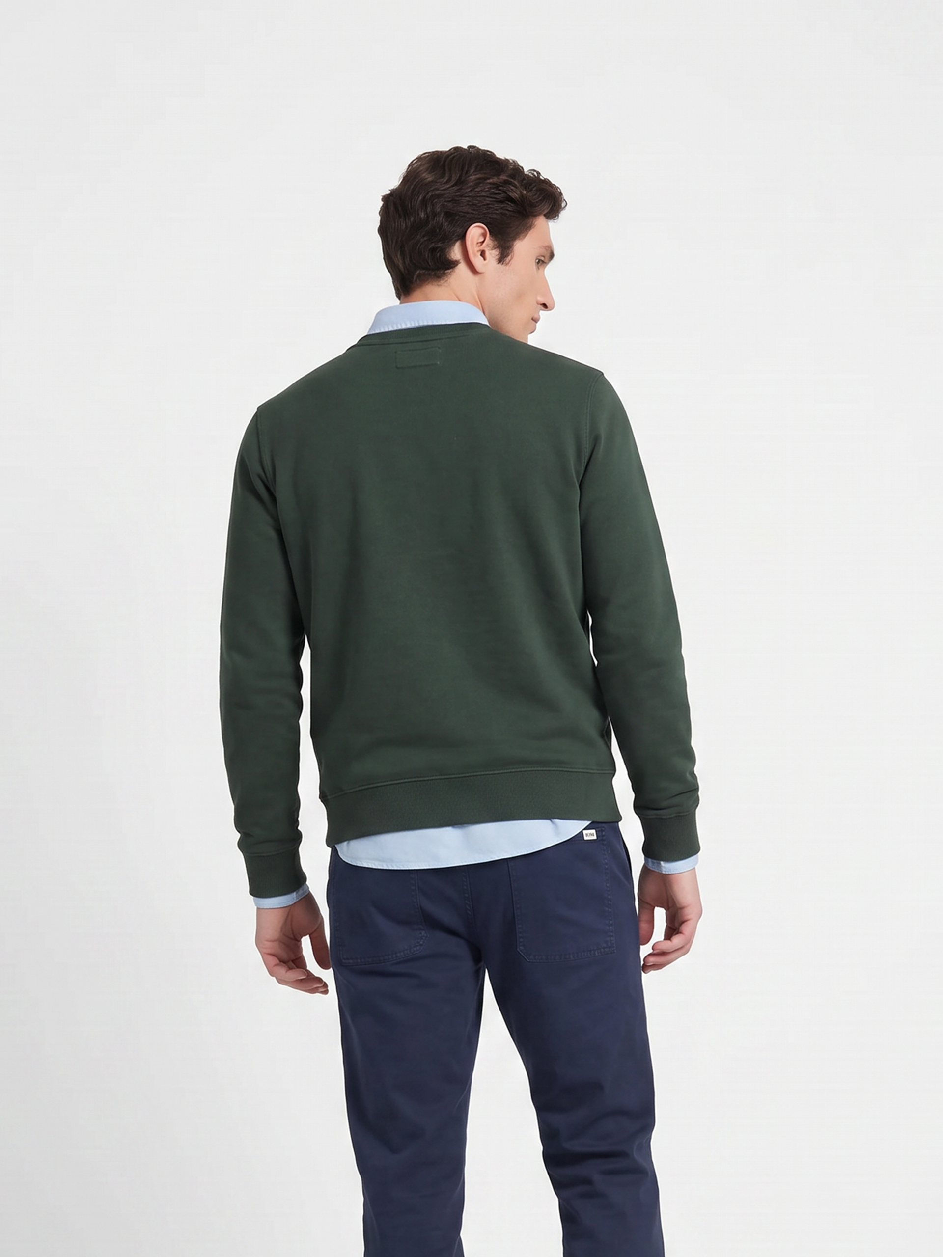 Sudadera bolsillo etiqueta khaki