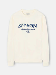 Sudadera bordado classics in style crema