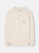 Sweatshirt bolso etiqueta creme