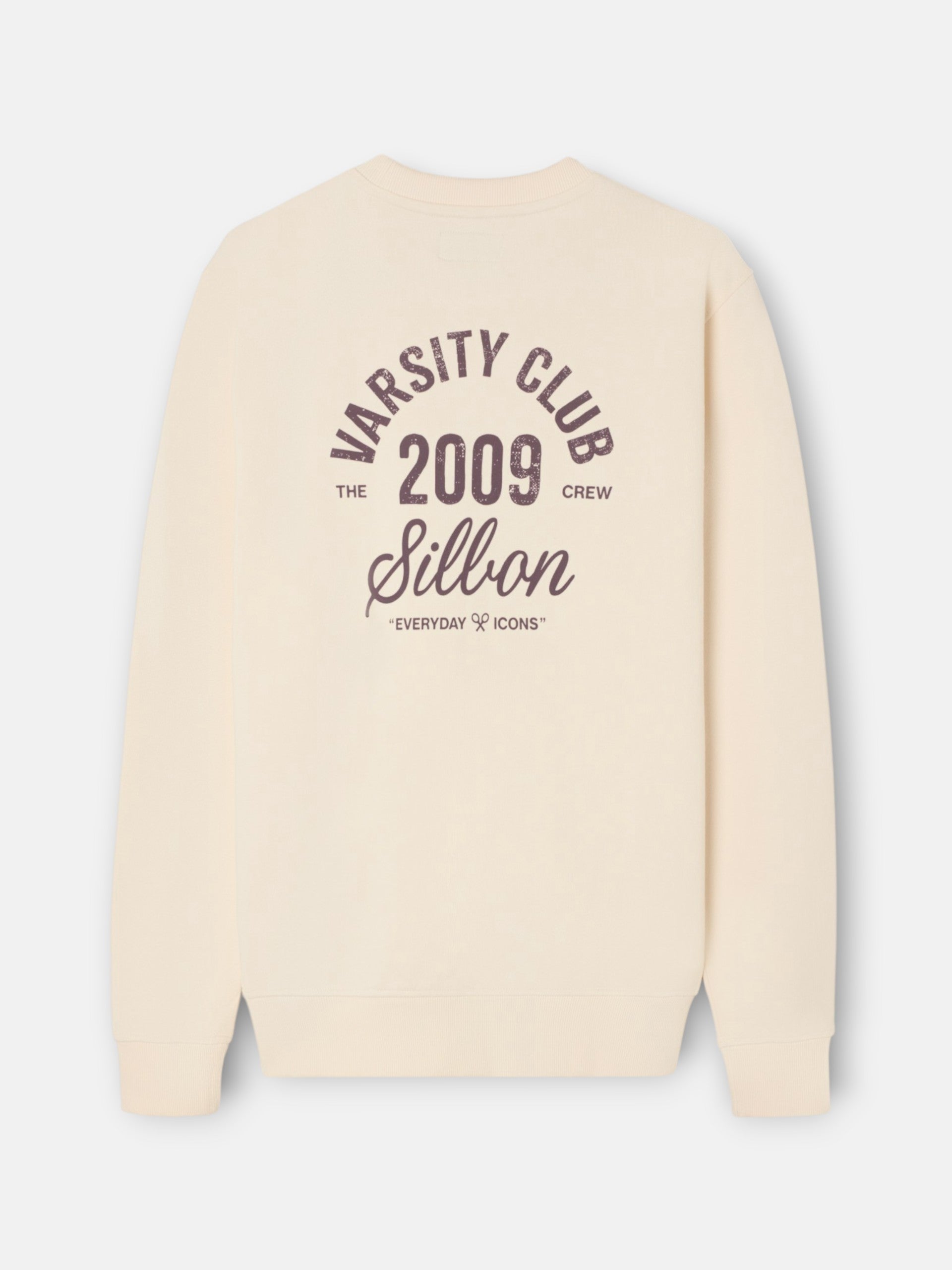 Sudadera varsity club crema