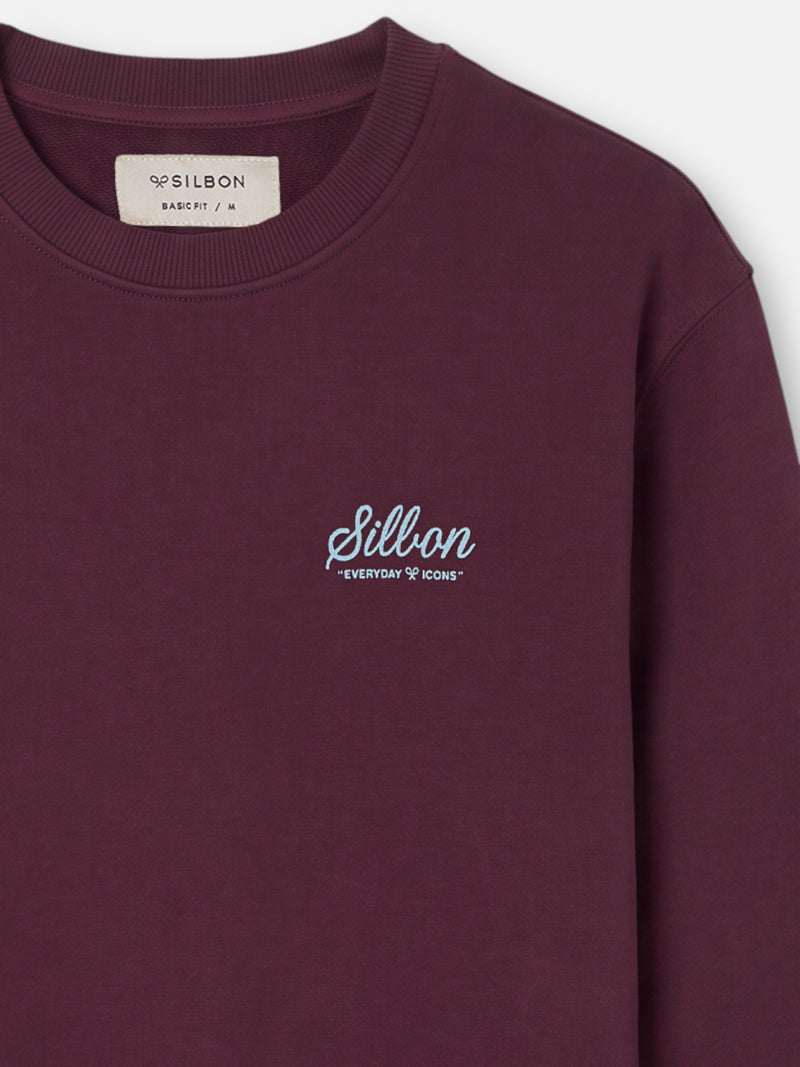 Sweat-shirt varsity club bordeaux