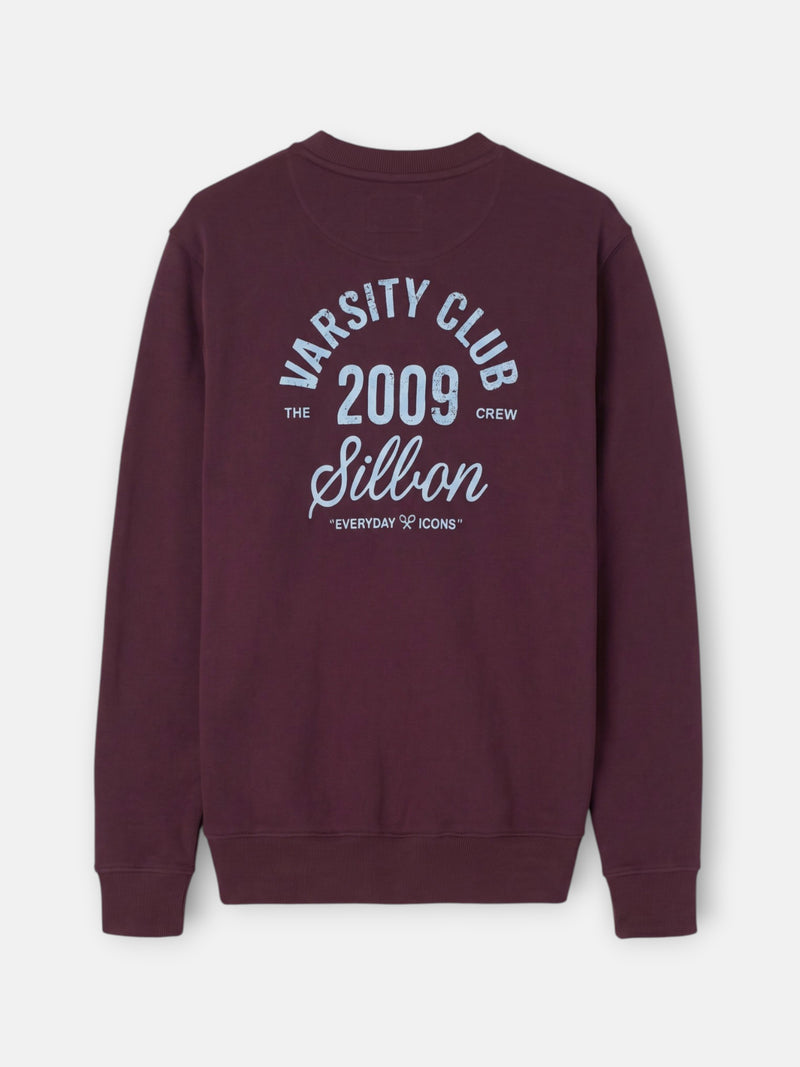 Sweat-shirt varsity club bordeaux